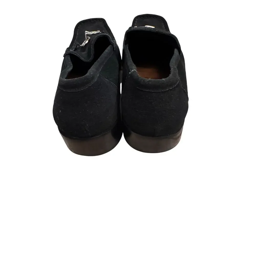 Borgesi Beverly Hills Collection Men's Hand Made Loafers Size 40 Black Suede
